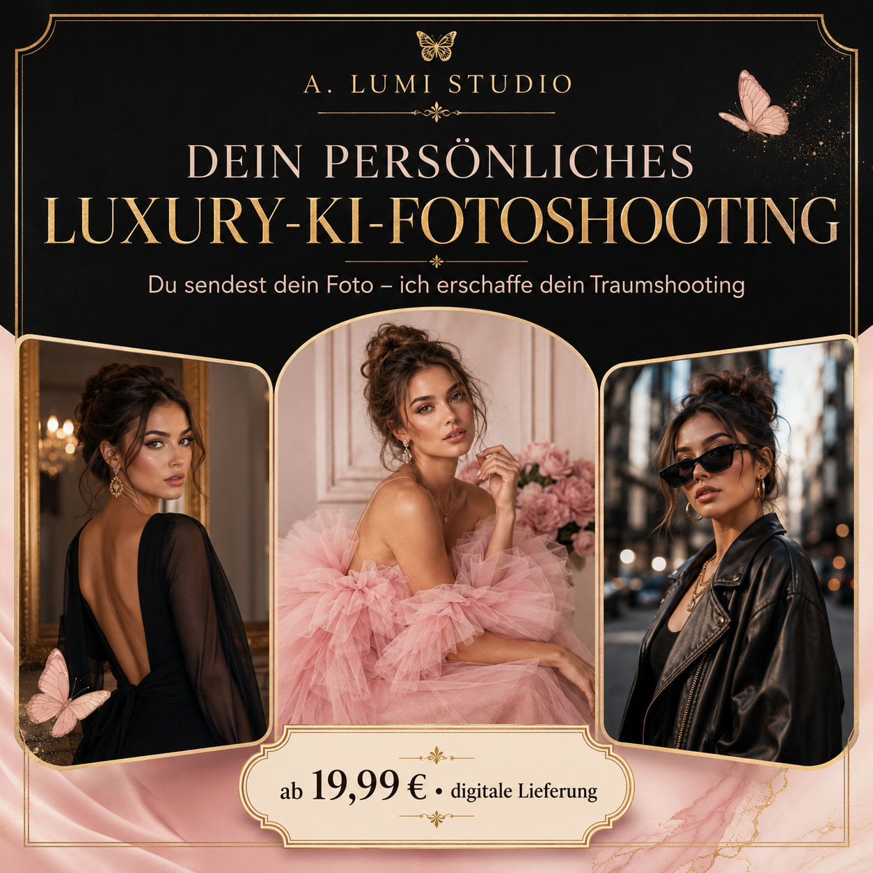 ✨ Luxury Portrait Experience – Dein persönliches KI-Fotoshooting 📸