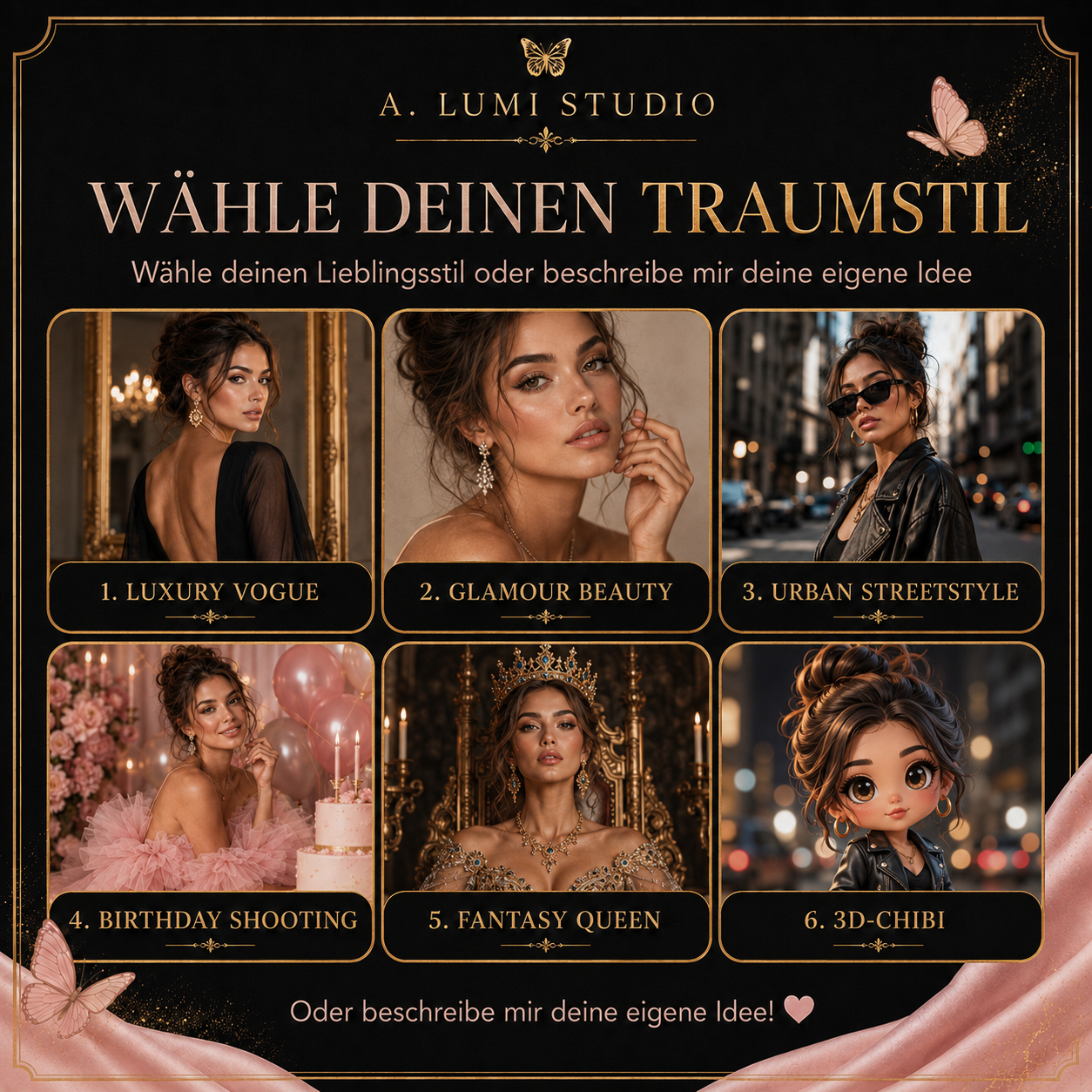 ✨ Luxury Portrait Experience – Dein persönliches KI-Fotoshooting 📸