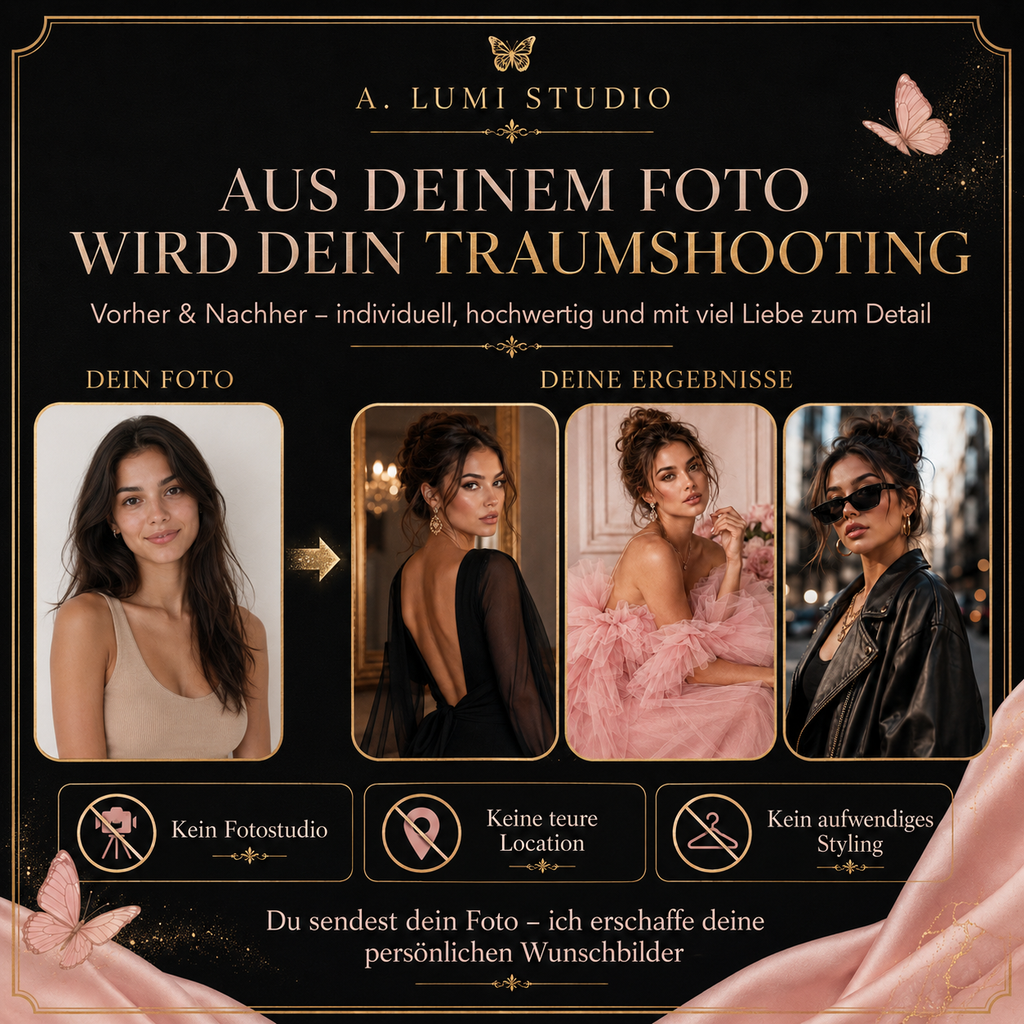 ✨ Luxury Portrait Experience – Dein persönliches KI-Fotoshooting 📸